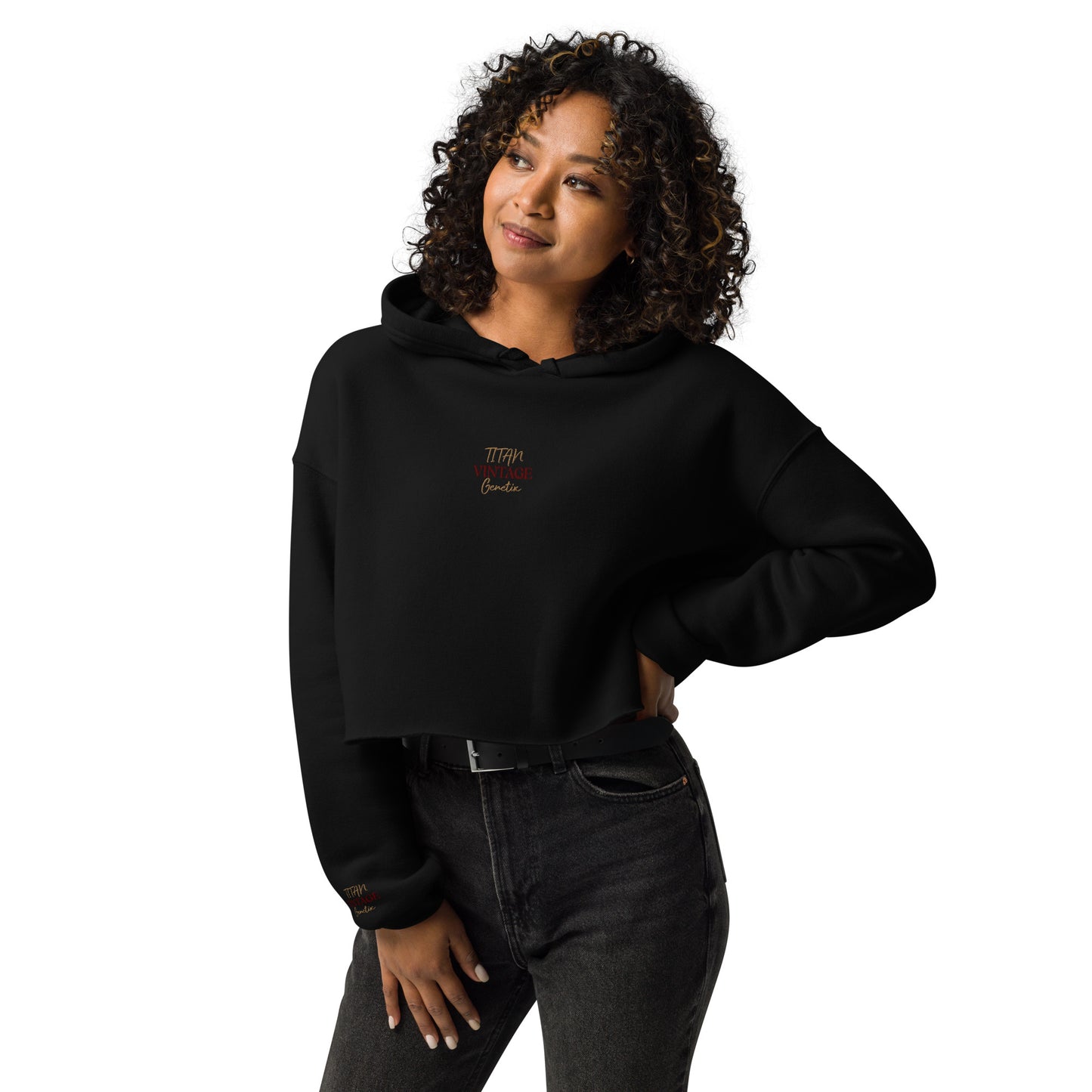 Vintage - Titan Genetix -Crop Hoodie