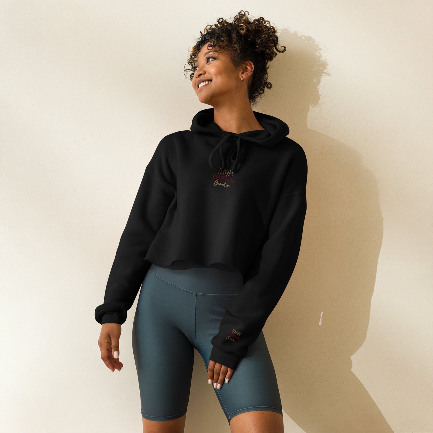 Vintage - Titan Genetix -Crop Hoodie