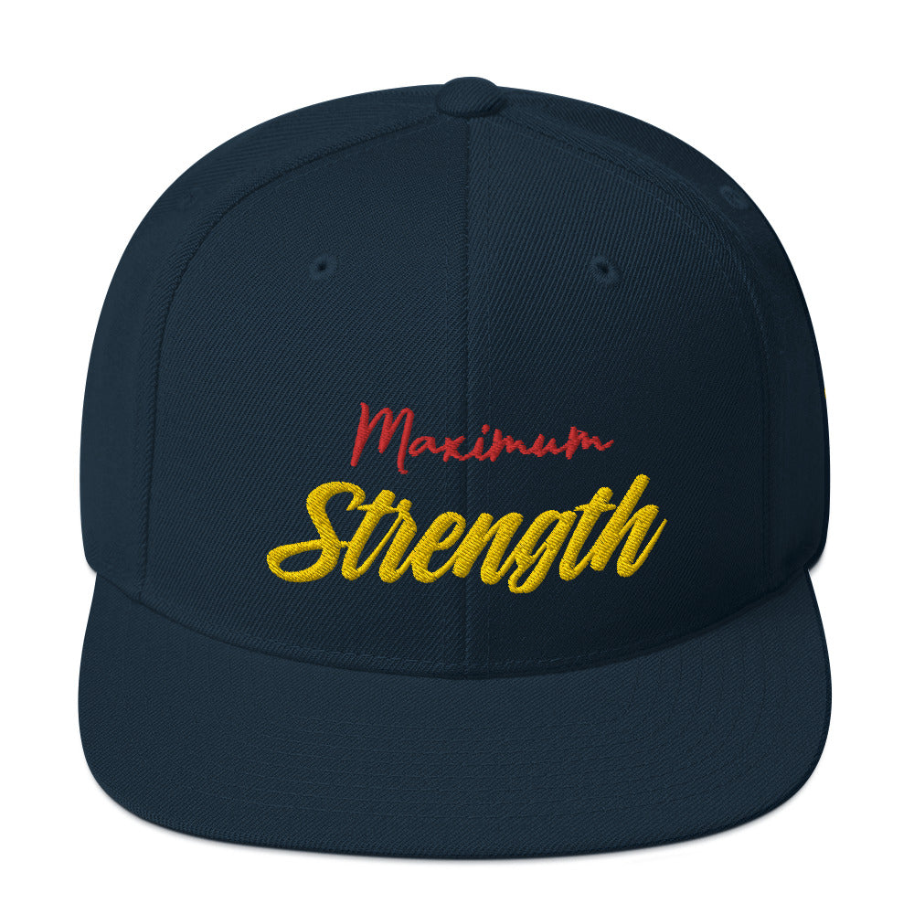 Maximum Strength - Embroidered Snapback Hat