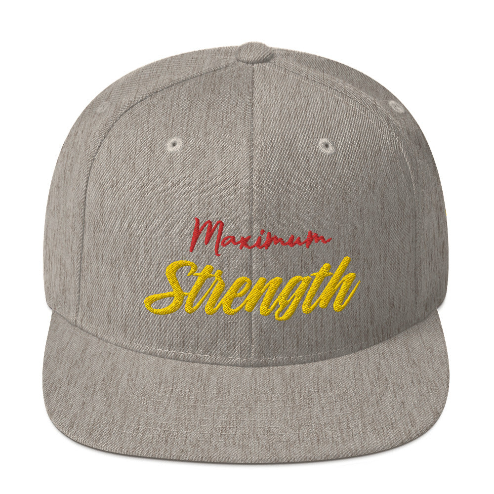 Maximum Strength - Embroidered Snapback Hat