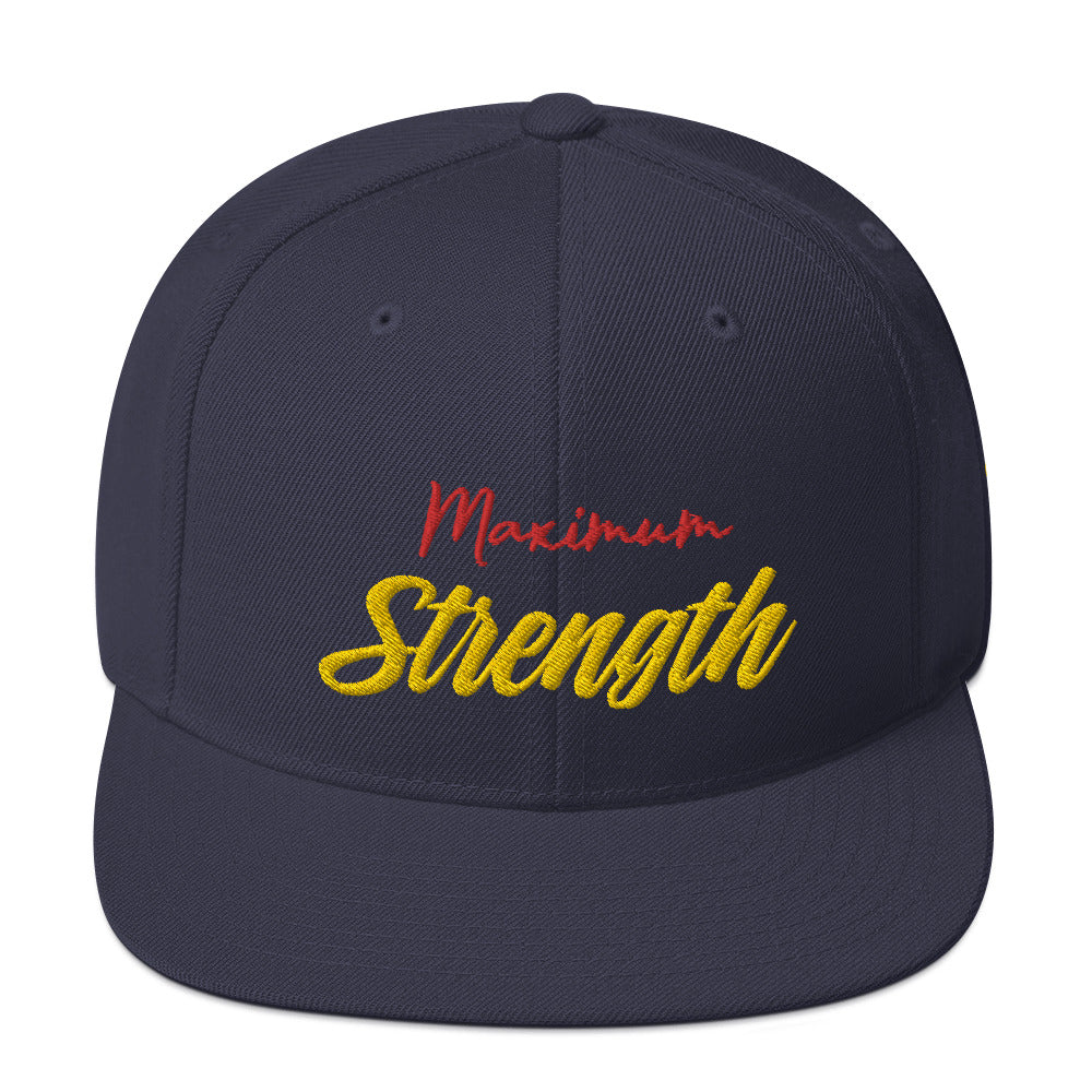 Maximum Strength - Embroidered Snapback Hat