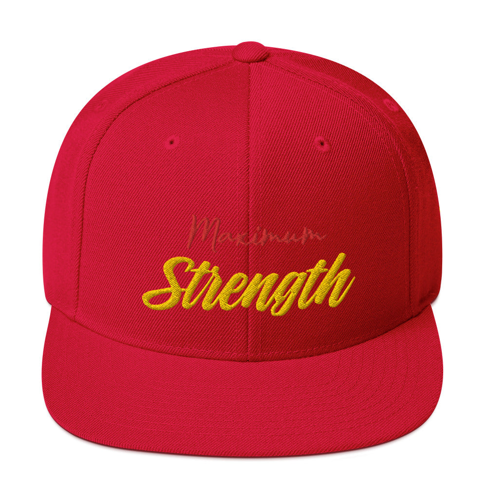 Maximum Strength - Embroidered Snapback Hat