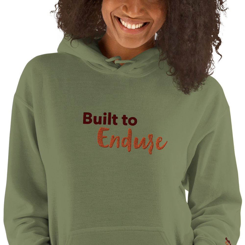 Embroidered Unisex Hoodie - Built to Endure